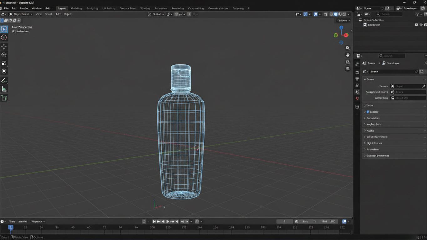 bottle 3D model
