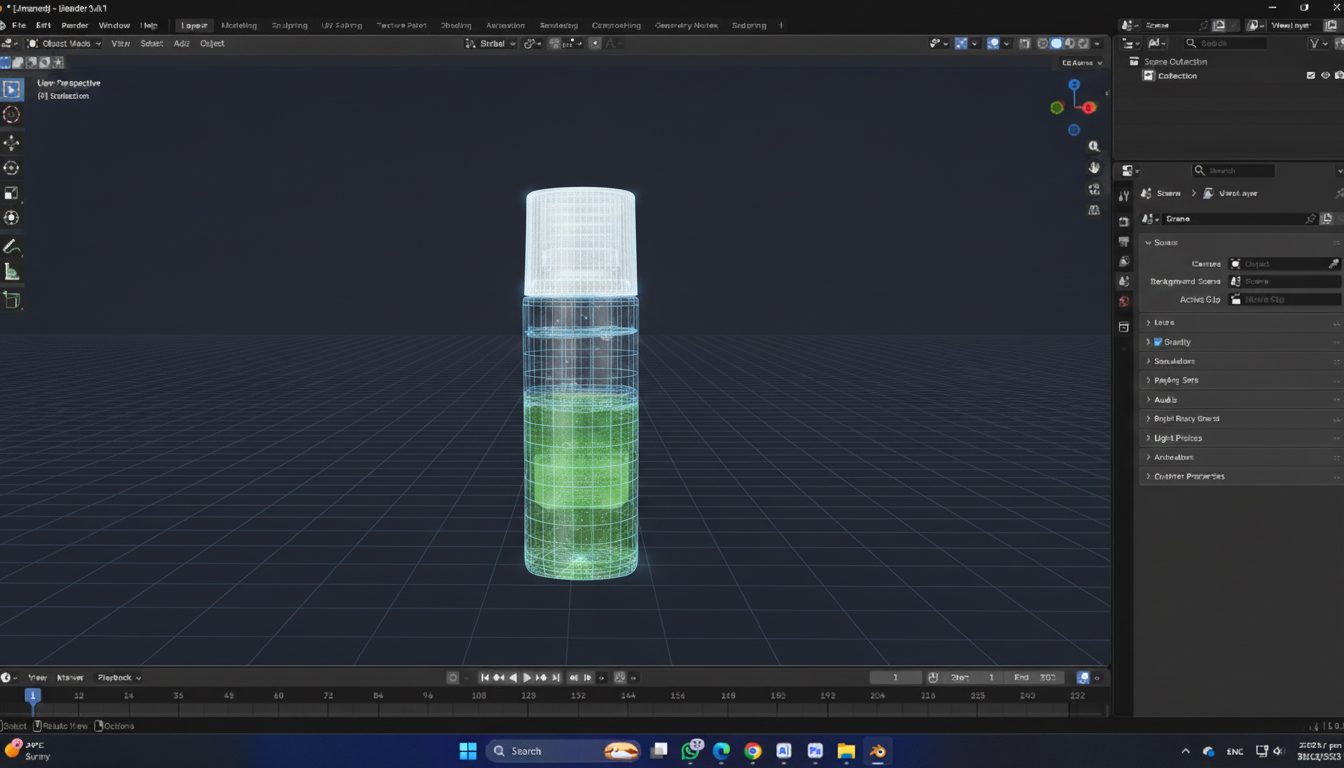 makeup remover bottle 3d skeleton